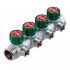 Коллектор Far 1 ВР(г) х 4 выхода 1/2 НР(ш) ЕК  х 1 НР(ш) регулируемый (FK 3824 112)