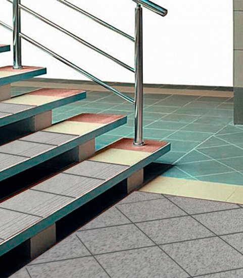 Керамогранит ступень Quadro Decor Грес серый соль-перец 300х300х7 мм (17 шт.=1,53 кв.м)