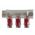 Коллектор Valtec 1 ВР(г) х 3 выхода 1/2 НР(ш) х 1 НР(ш) с шаровыми кранами (VTc.580.N.0603)