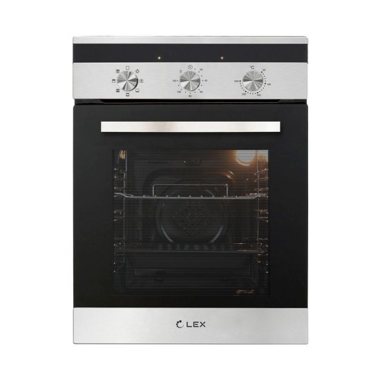 Духовой шкаф электрический встраиваемый Lex EDM 4570 IX 450 мм серый