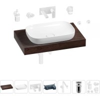 Комплект мебели для ванной комнаты с раковиной Wellsee Genuine Tree