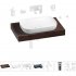Комплект мебели для ванной комнаты с раковиной Wellsee Genuine Tree