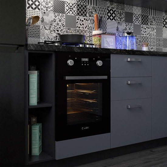 Духовой шкаф электрический встраиваемый Lex EDP 4571 450 мм черный (CHAO000304)