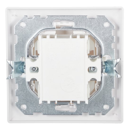 Выключатель Svet одноклавишный встраиваемый белый с подсветкой (SV1001-0008)