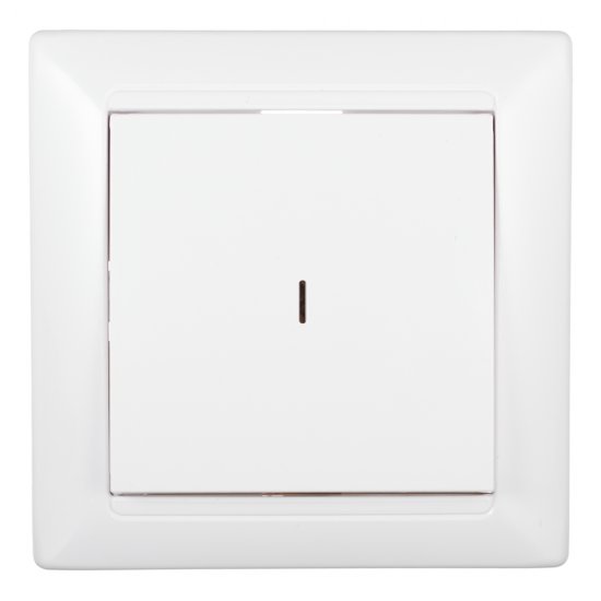 Выключатель Svet одноклавишный встраиваемый белый с подсветкой (SV1001-0008)