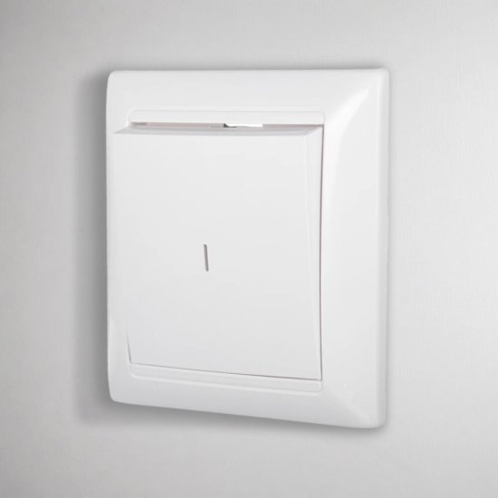 Выключатель Svet одноклавишный встраиваемый белый с подсветкой (SV1001-0008)