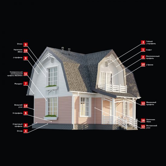 Сайдинг Nordside Лапландия бревно 3050х230 мм корица