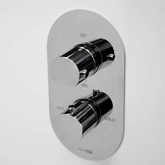 Смеситель термостатический для душа без излива WasserKraft Berkel с переключателем без лейки (4844)