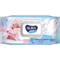 Гипоаллергенные влажные салфетки для детей AURA Ultra COMFORT