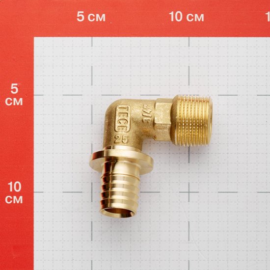 Угол Tece 25 мм х 3/4 НР(ш) латунь (767525)