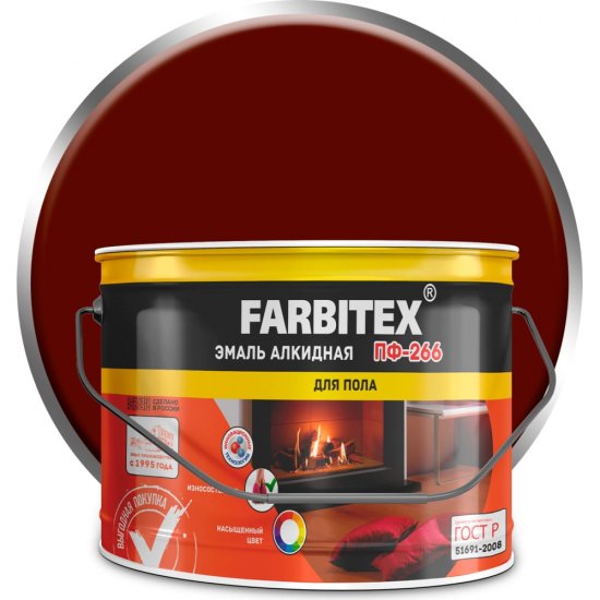 Алкидная эмаль Farbitex ПФ-266