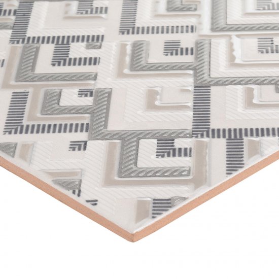 Плитка декор Axima Наварра D серый 300x200x7 мм