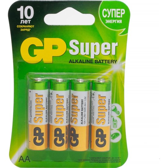 Алкалиновые батарейки GP Super Alkaline