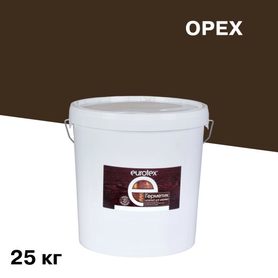 Герметик шовный для дерева Eurotex орех 25 кг