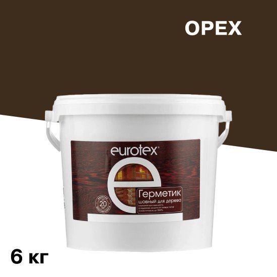 Герметик шовный для дерева Eurotex орех 6 кг