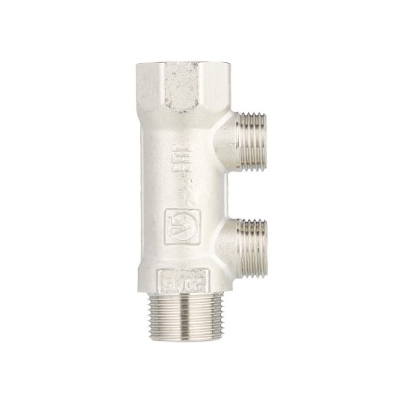 Коллектор Valtec 3/4 ВР(г) х 2 выхода 1/2 НР(ш) х 3/4 НР(ш) (VTc.500.N.0502)