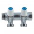 Коллектор Tiemme 3/4 ВР(г) х 2 выхода 3/4 НР(ш) ЕК х 3/4 НР(ш) регулируемый (1860026/1877K50050502)