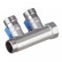 Коллектор Henco 3/4 ВР(г) х 2 выхода 3/4 НР(ш) ЕК х 3/4 НР(ш) с шаровыми кранами (VB050502-BLAUW)