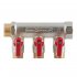 Коллектор Stout 3/4 ВР(г) х 3 выхода 1/2 НР(ш) х 3/4 НР(ш) с шаровыми кранами (SMB 6210 341203)