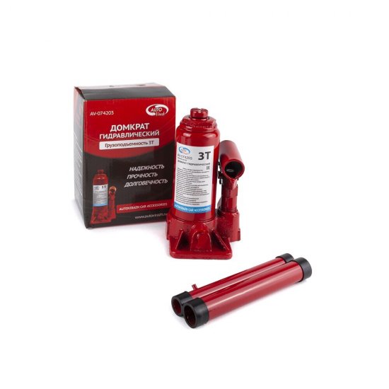 Домкрат гидравлический бутылочный Autovirazh 3 т (AV-074203)
