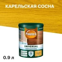 Антисептик Pinotex Universal 2 в 1 декоративный для дерева карельская сосна 0,9 л