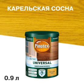 Антисептик Pinotex Universal 2 в 1 декоративный для дерева карельская сосна 0,9 л
