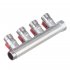 Коллектор Henco 3/4 ВР(г) х 4 выхода 3/4 НР(ш) ЕК х 3/4 НР(ш) с шаровыми кранами (VB050504-ROOD)