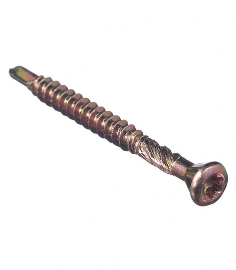 Саморезы для массивной доски 35x3,2 мм желтые (500 шт.)