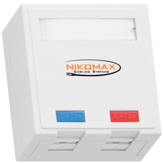 Настенная розетка NIKOMAX NMC-WO2SD2-FT-ST-WT