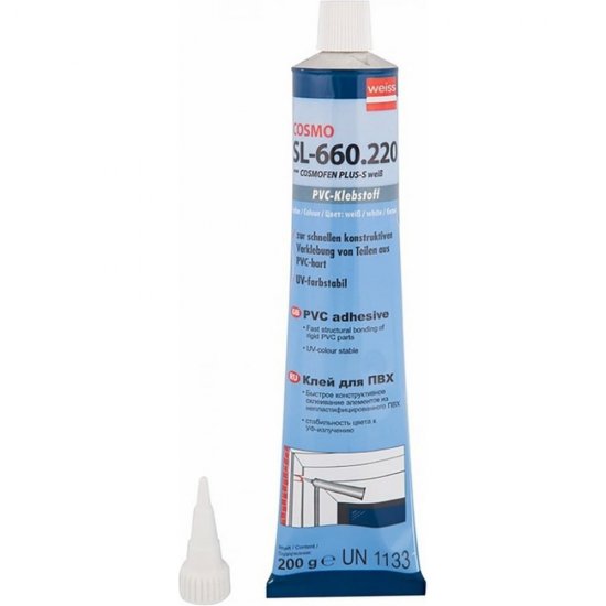 Диффузионный клей-герметик для жесткого ПВХ COSMO SL-660.220 BL