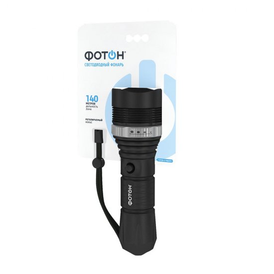 Фонарь ручной Фотон MR-4500 (22633) светодиодный 1 LED 3 Вт на батарейках АА пластик/резина