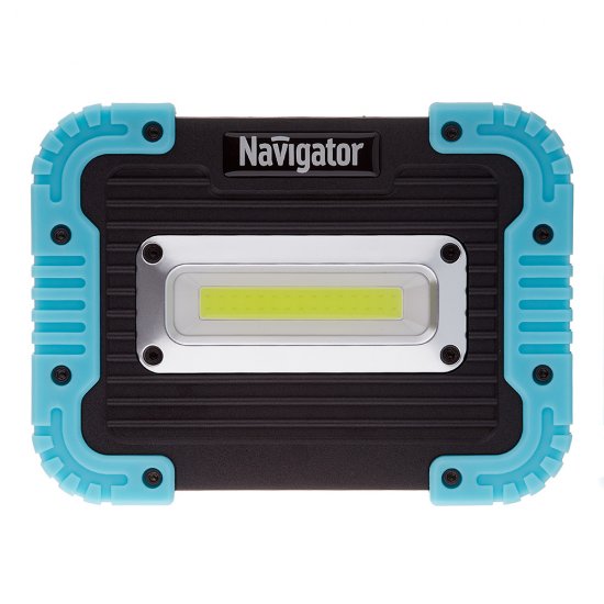 Фонарь прожектор Navigator NPT светодиодный 1 LED 10 Вт аккумуляторный Li-Ion 3000 мАч пластик 3 режима (14268)