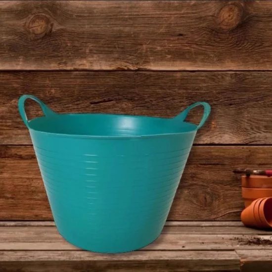Ведро садовое РВ Пласт 28 л пластиковое гибкое бирюзовое