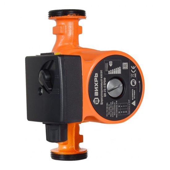 Циркуляционный насос для систем отопления Вихрь Проф ЦН-25-4 DN25 подъем 4 м 180 мм с гайками (68/7/1)