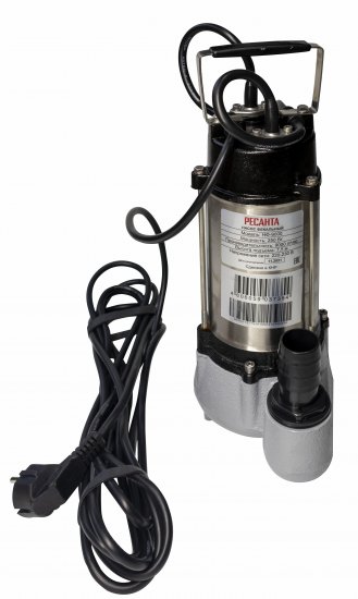 Насос фекальный Ресанта НФ-9000 для грязной воды 150 л/мин (77/5/1)