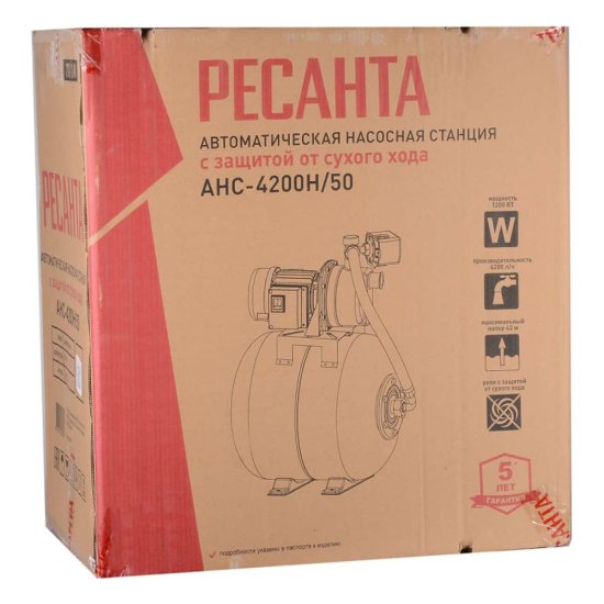 Насосная станция Ресанта АНС-4200Н/50 70 л/мин (77/1/8)