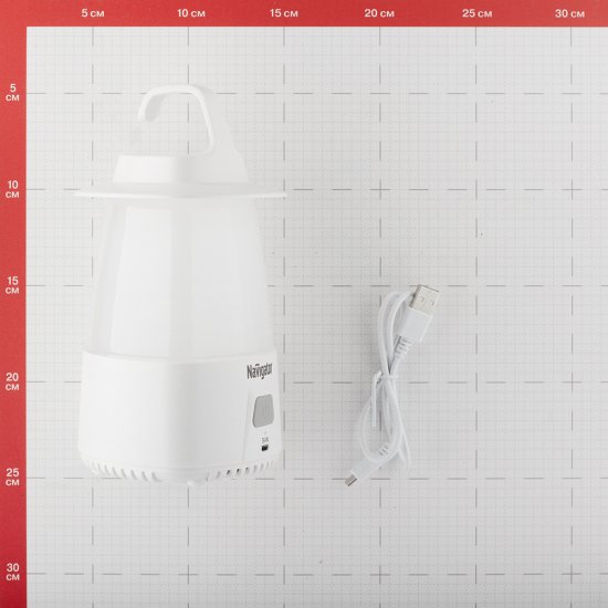 Фонарь кемпинговый Navigator NPT светодиодный 50 LED 25 Вт аккумуляторный Li-Ion 2000 мАч ударопрочный пластик 3 режима (14087)