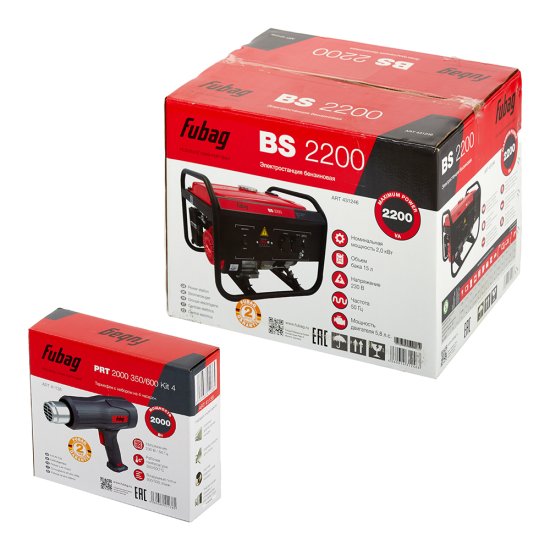Генератор бензиновый Fubag BS 2200 2 кВт с термофеном PRT 2000 (431246.1)
