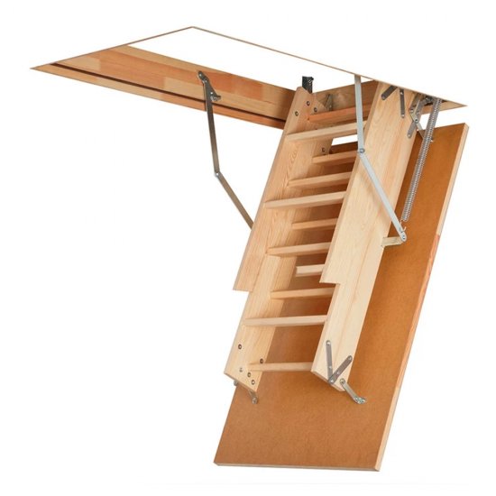 Лестница чердачная деревянная 60х120х280 см