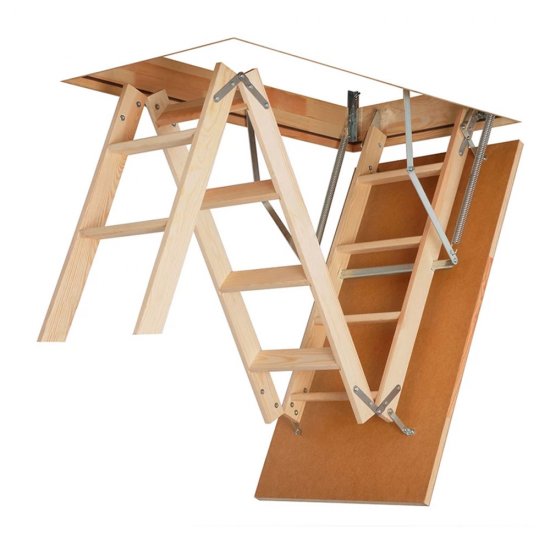 Лестница чердачная деревянная 60х120х280 см