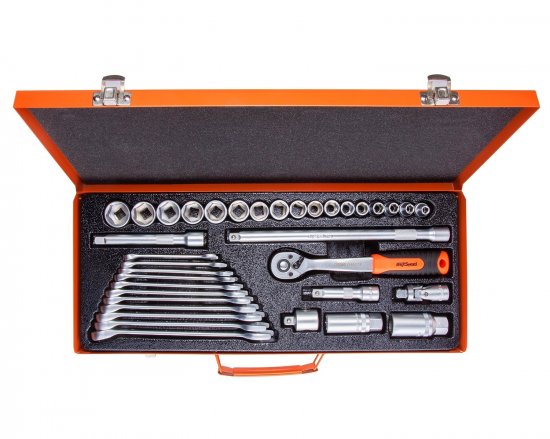 Набор торцевых головок с трещоткой AV Steel 3/8