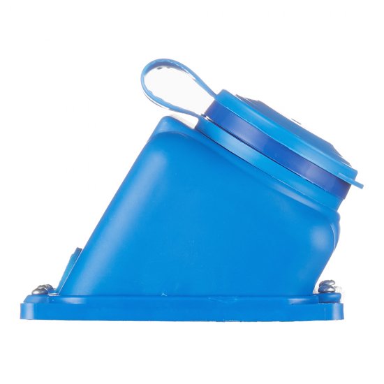 Розетка штепсельная Svet одинарная с заземлением IP44 угловая синяя