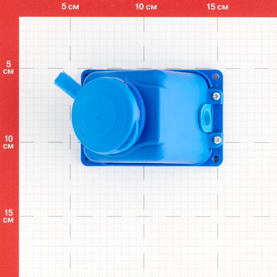 Розетка штепсельная Svet одинарная с заземлением IP44 угловая синяя