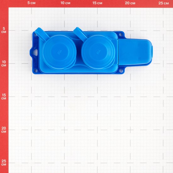 Розетка штепсельная Svet двойная с заземлением IP44 настенная синяя