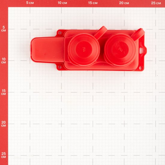 Розетка штепсельная Svet двойная с заземлением IP44 настенная красная