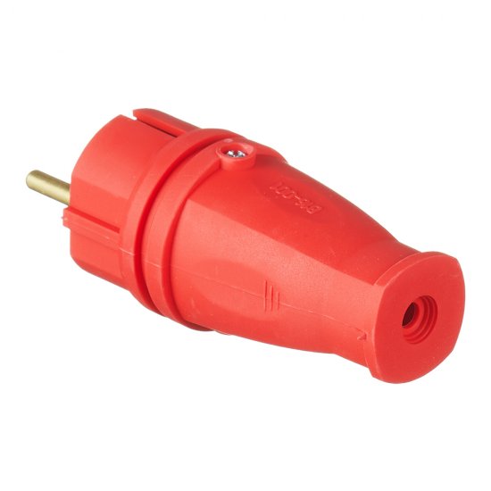 Вилка штепсельная Svet с заземлением IP44 красная