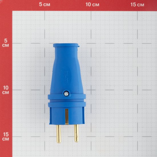 Вилка штепсельная Svet с заземлением IP44 синяя