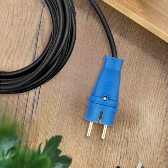 Вилка штепсельная Svet с заземлением IP44 синяя