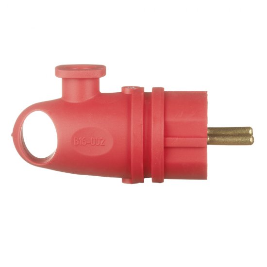 Вилка штепсельная Svet с заземлением IP44 угловая красная