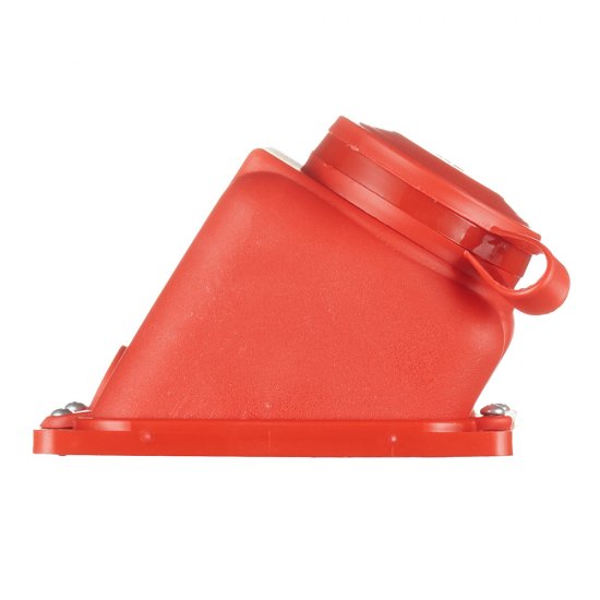 Розетка штепсельная Svet одинарная с заземлением IP44 угловая красная